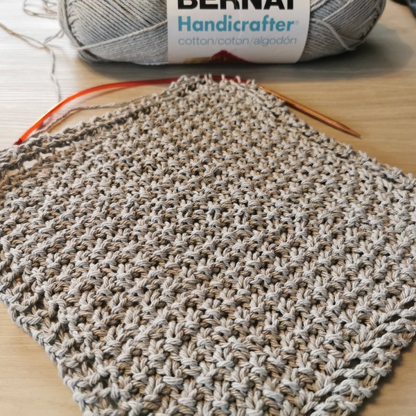 Knitting Pattern | Easy Knit Dishcloth, Farmhouse Style