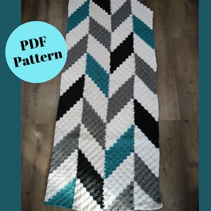 Easy Corner-to-Corner Herringbone Crochet Blanket Pattern – Beginner-Friendly PDF