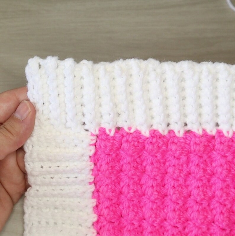 Crochet Pattern Baby Blanket Pattern With Ribbed Border Etsy