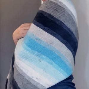 Easy Knitting Shawl Wrap Pattern – Digital Rectangular Fireside Knit Shawl Pdf Pattern