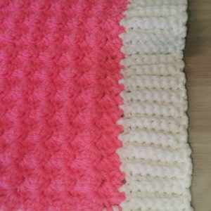 EASY Crochet Baby Blanket Pattern With Ribbed Border – Sophia Digital Download Crochet Blanket Pattern