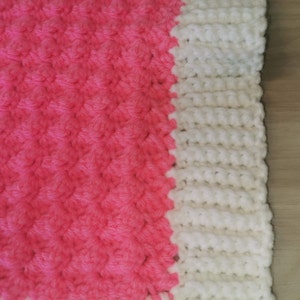 Crochet Pattern | Fast & Easy Crochet Baby Blanket Pattern with Ribbed Border | Sophia Blanket Pattern