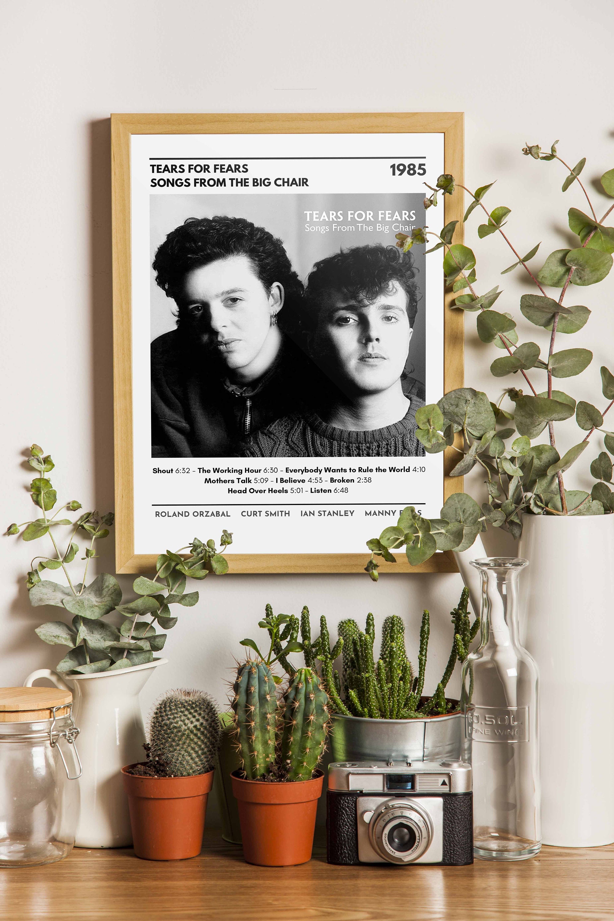 Tears for Fears Poster digital Download Songs From the Big Chair Tears