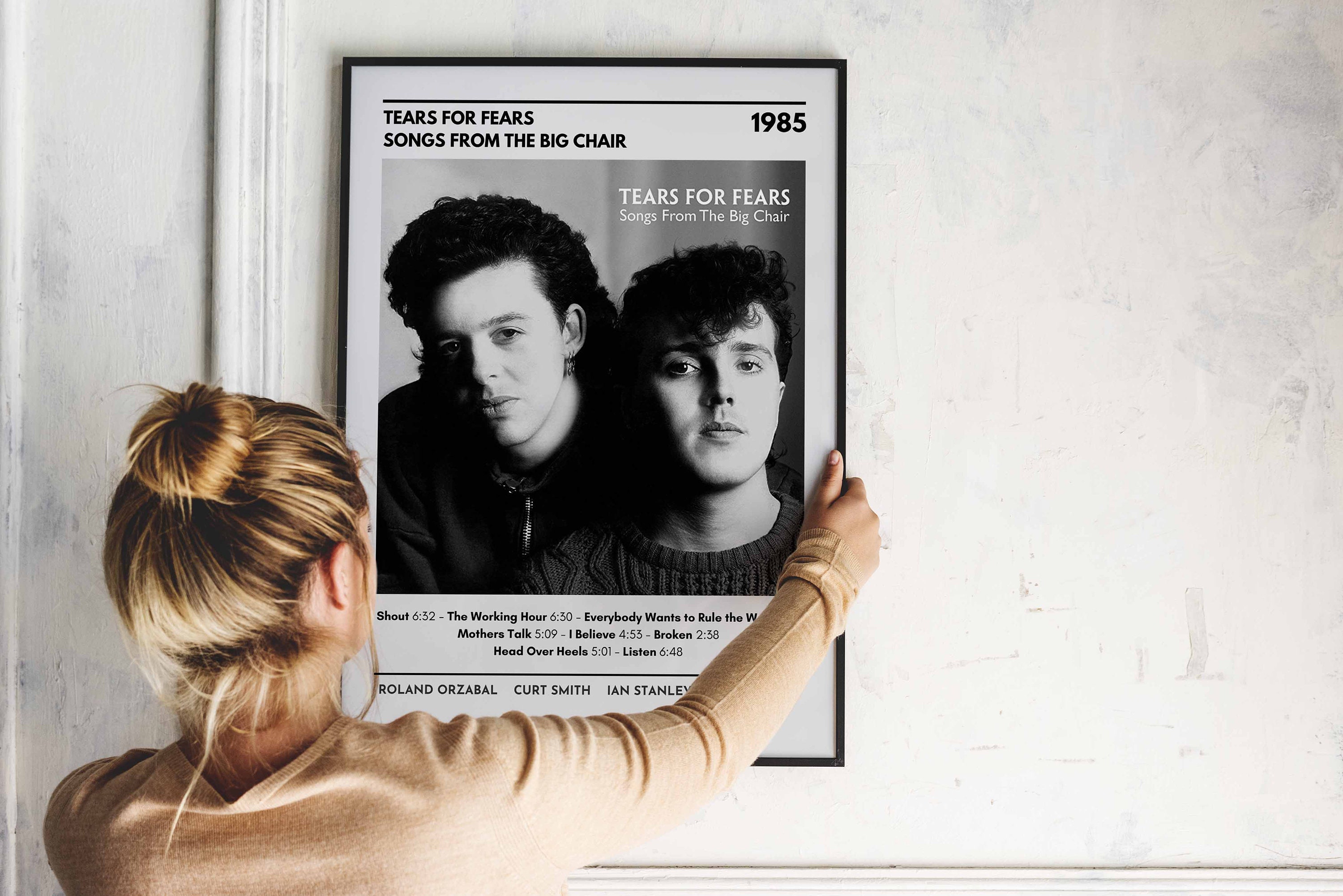 Tears for Fears Poster digital Download Songs From the Big Chair Tears