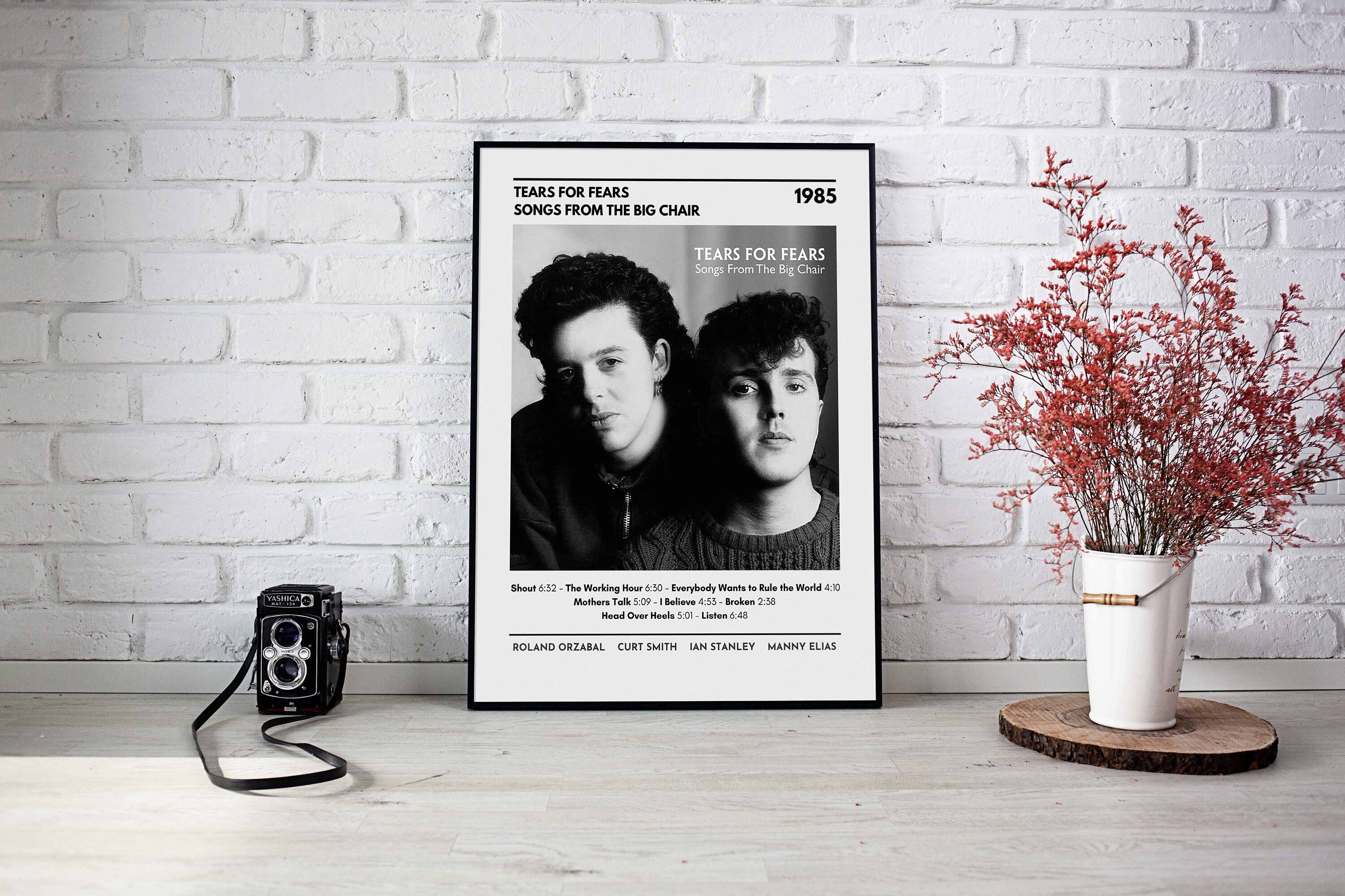 Tears for Fears Poster digital Download Songs From the Big Chair Tears