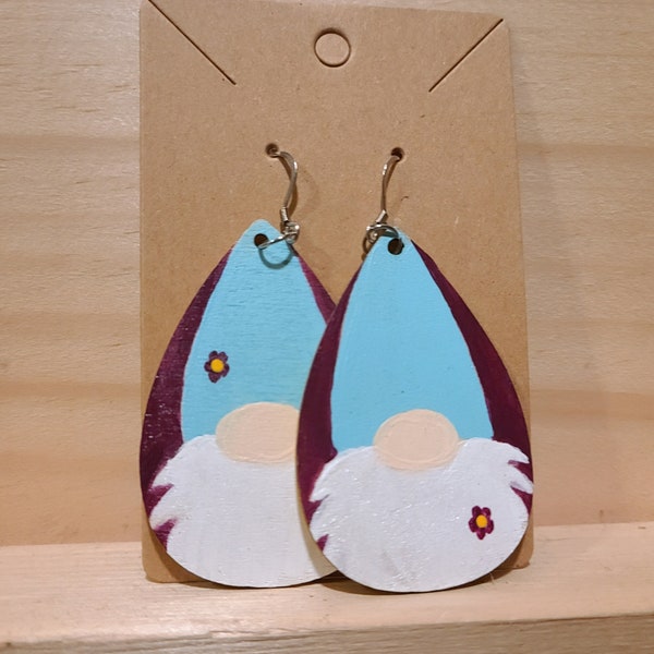 Wooden Gnomes and Snowman Earrings | Variety of Styles | Adult Use Only