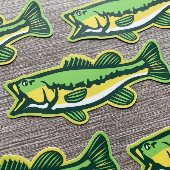 Largemouth Bass Sticker realistic High-quality Waterproof Durable