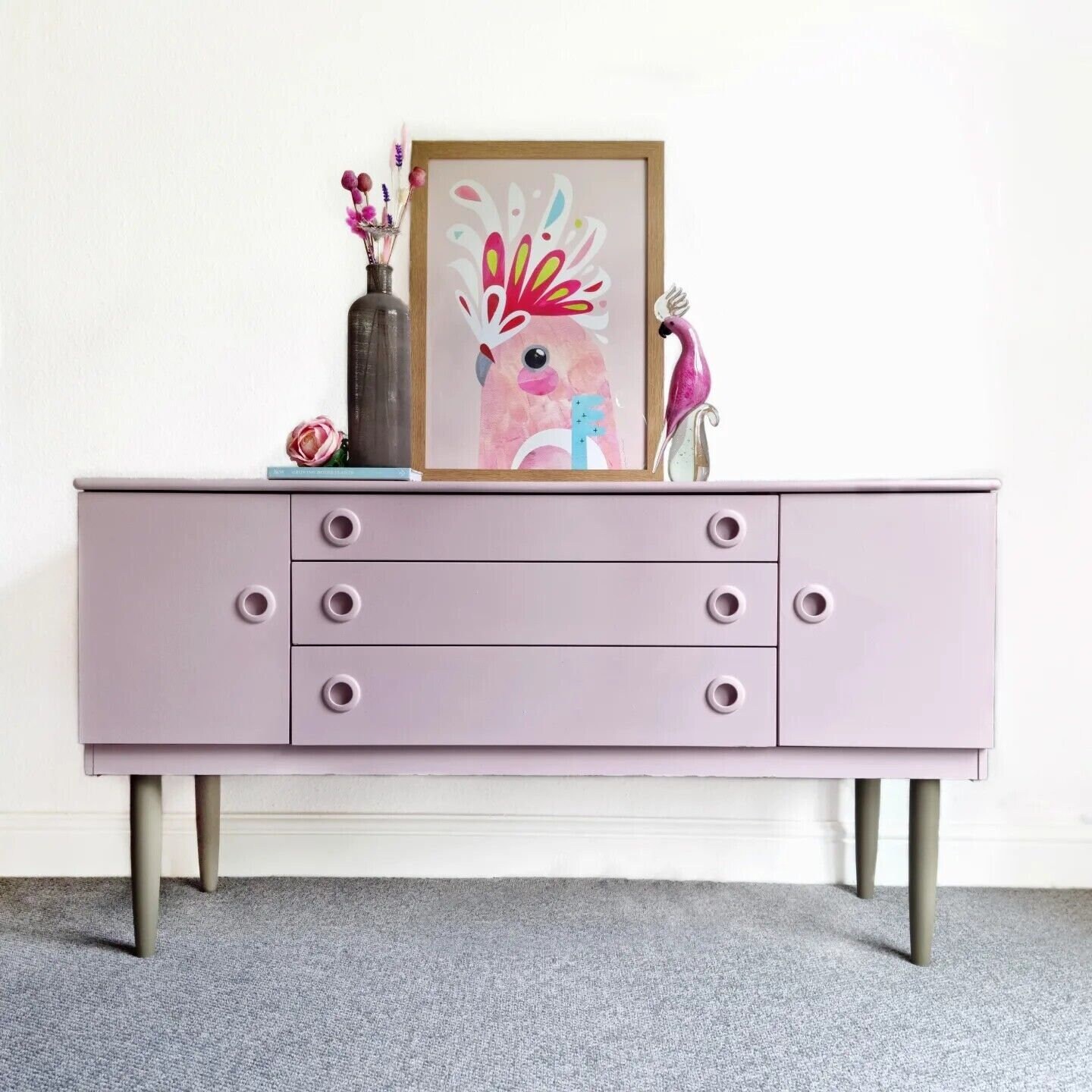 Light pink 2024 tv stand