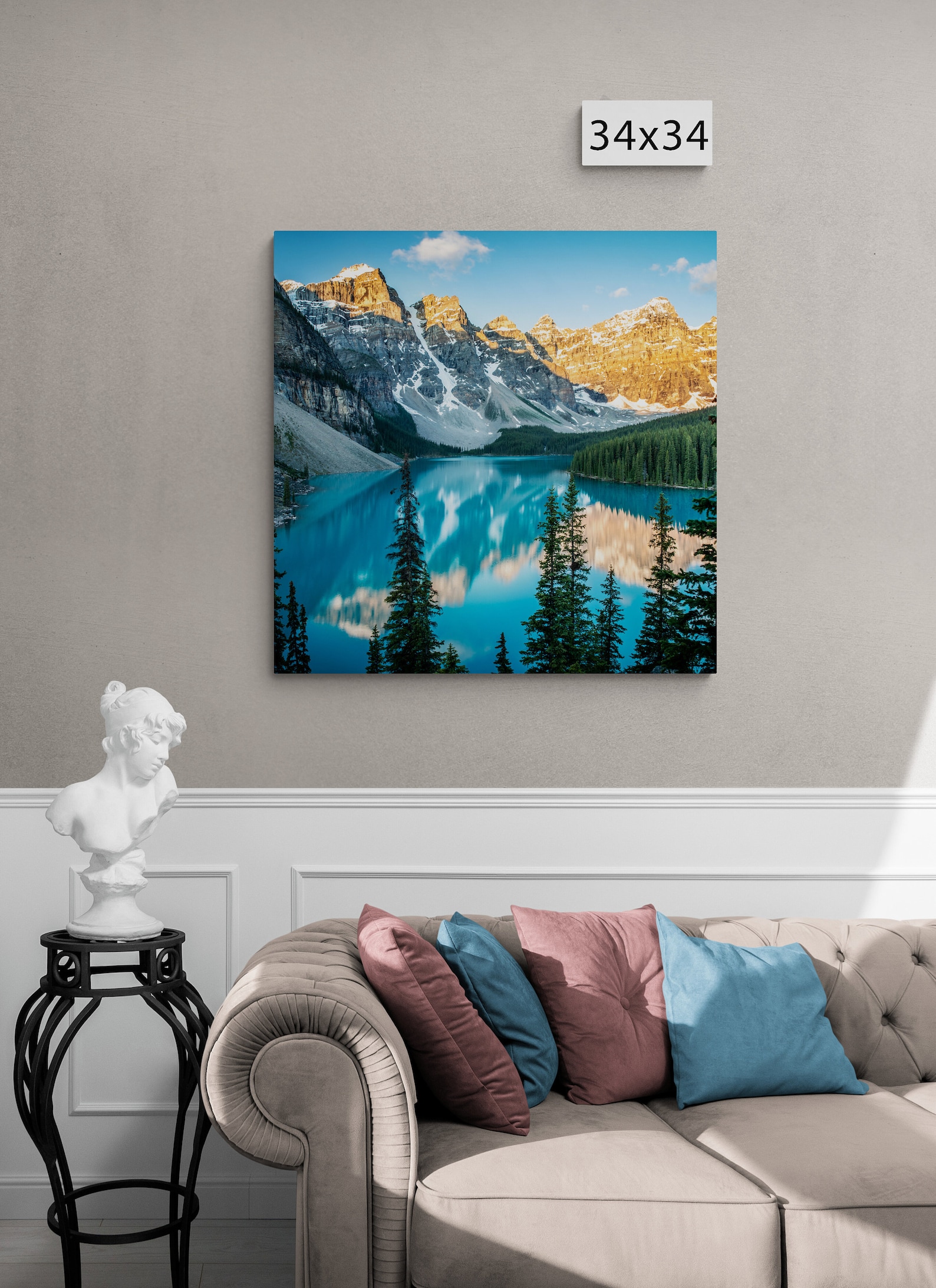 Photography Landscape Canvas Wall Art Print Moraine Lake - Etsy