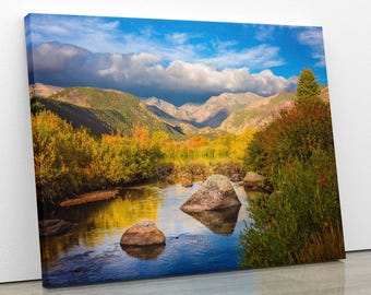 Moraine Park Fall Landscape Canvas Art: Rocky Mountain National Park
