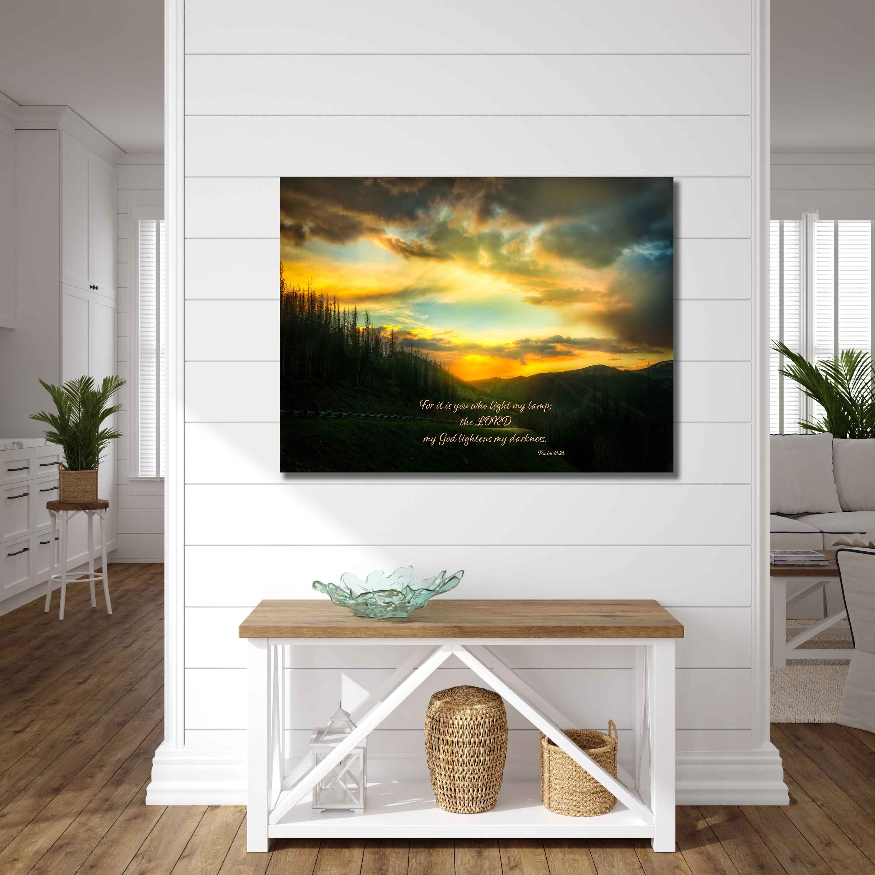 Scripture For Photographers Psalm 18:28 Christian Inspirational Wall Art, Monarch Pass Scripture ...
