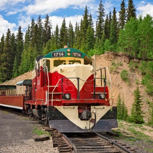 Colorado Old Train Print, Leadville Diesel Engine Locomotive, High line Mountain Scene, Vintage Train Engine Photo, Standard Gauge Railroad