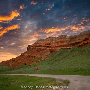 Chief Joseph Scenic Highway Photo, Sunrise Wyoming Landscape Print, Wrapped Canvas Wall Art Prints, Decor for Home, Living Room, Office