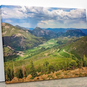 Rocky Mountain National Park Photo Canvas Print, Rainbow Curve Overlook, Trail Ridge Road, Colorado Landscape Photography Wall Art Decor