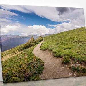 Hiking Trail on Mountain Tundra Photo Print, Rocky Mountain National Park Canvas, Trail Ridge Road, Colorado Landscape Photography Wall Art
