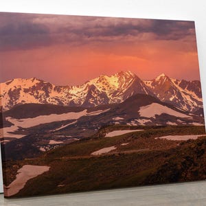 Trail Ridge Road Sunset, Rocky Mountain National Park Photo Print, Colorado Landscape Canvas Wall Art, Mountain Photography, Alpine Scenery