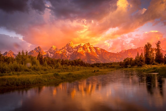 旬 Landscapes SYUN-006 Grand Teton Sunrise Photo, Photography Landscape Print