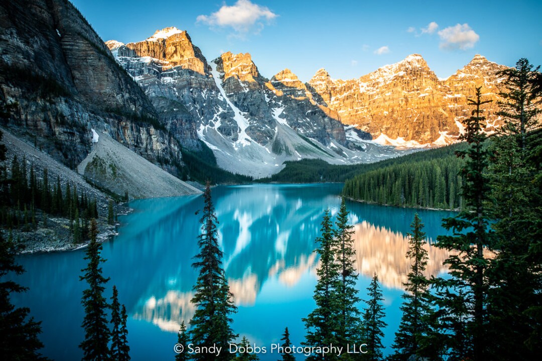 Photography Landscape Canvas Wall Art Print, Moraine Lake Sunrise