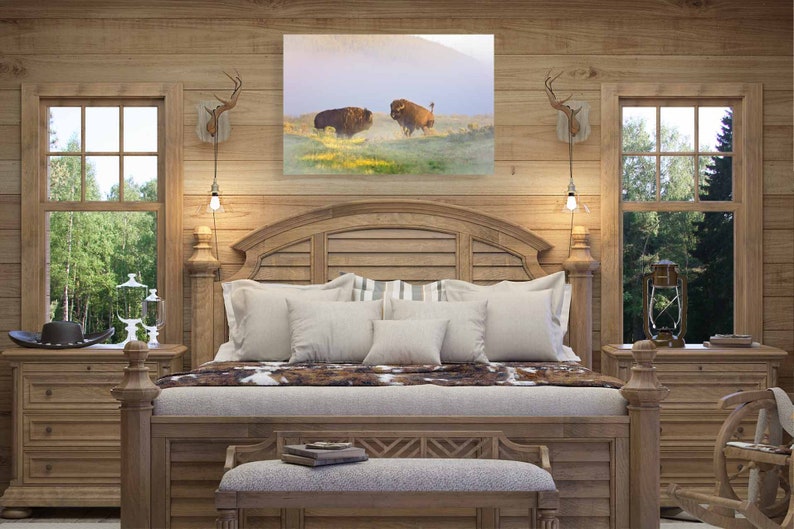 Buffalo Wall Art Print, Bison Photograph, Yellowstone National Park ...