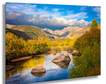 Moraine Park Fall Landscape Metal or Acrylic Print: Rocky Mountain National Park Autumn Artwork