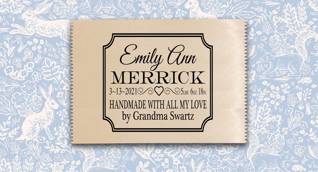 New Baby Quilt Label Baby Girl Blanket Label Made for Baby Etsy