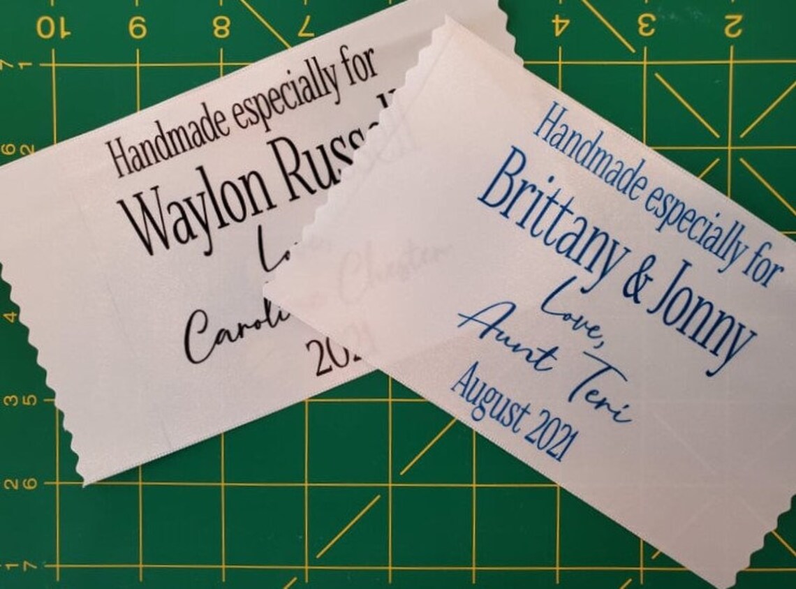 Quilt Label Personalized Blanket Label Sew on Quilt Tag Etsy