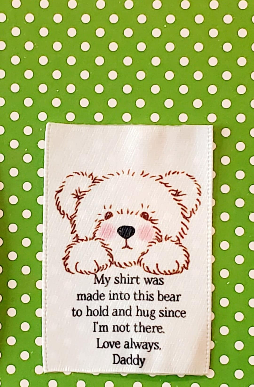 Memory Bear Label, Memorial Shirt Bear Tag,loved One Bear Tag Etsy