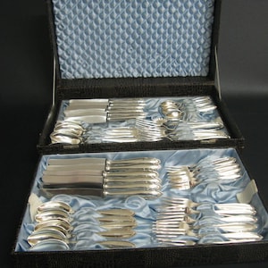 OKA baroque cutlery 6 persons starter + menu 47 pcs. in real silver 835 TOP