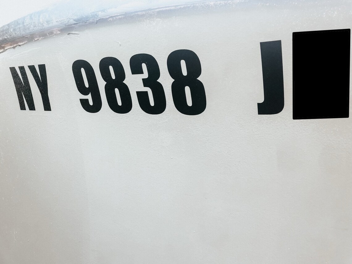 Custom Boat Registration Numbers Marine Vinyl Boat Decal Etsy