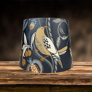 Bird Lampshade for Table Lamps & Ceiling, Fruit Leaf and Tree Pattern Country Light Shade