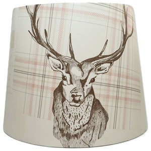 Stag Lampshade or Ceiling Light Country Farmhouse Woodland Theme Lampshades Deer Head Antlers Table Lamp Bedroom Home Decor Accessories Gift