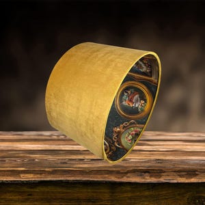 Velvet Quirky Animal Lampshade for Ceiling & Table Lamps - Fox, Cat, Tiger, and Dogs in Victorian Clothing