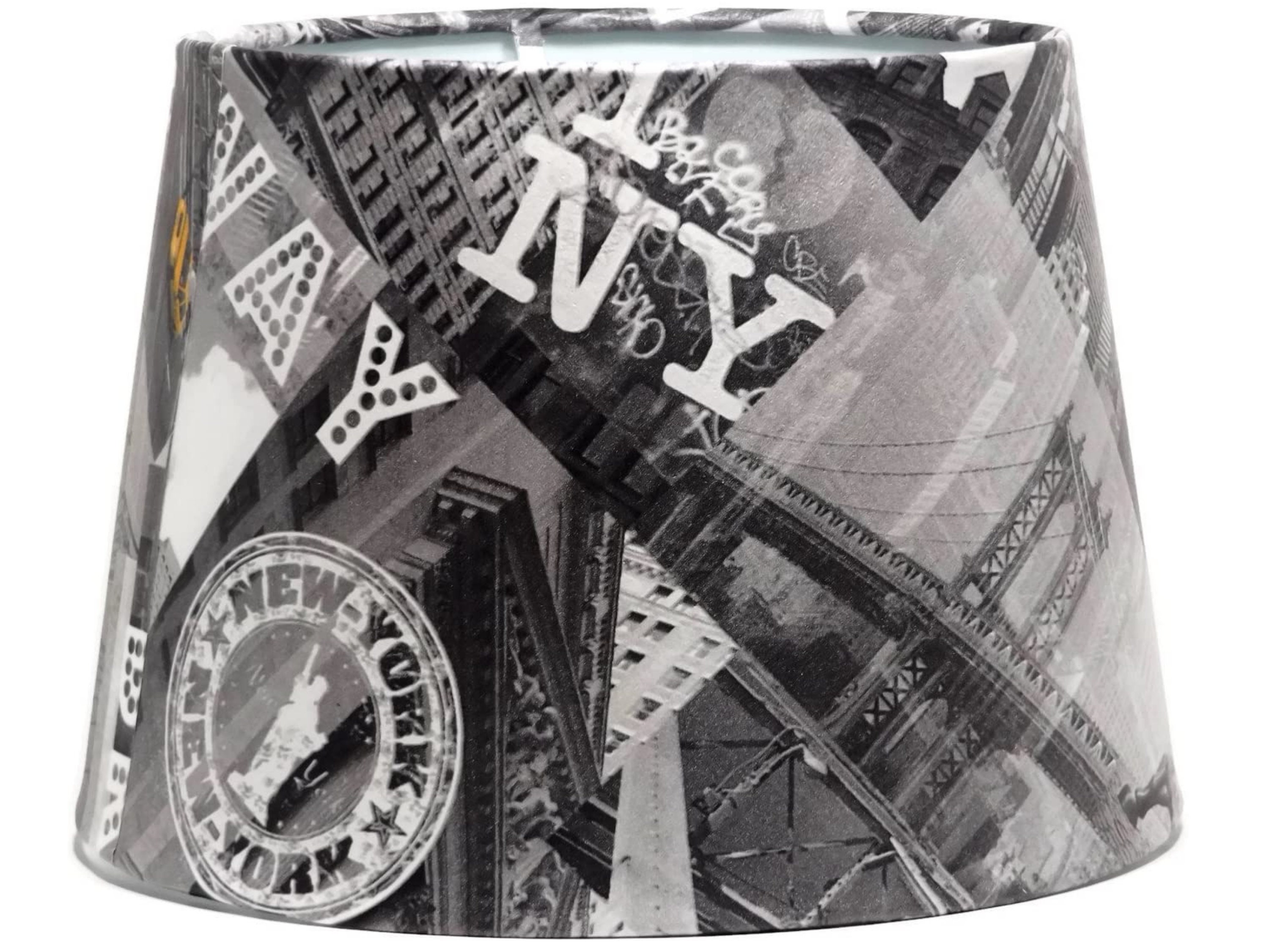 New York Lampshade Ceiling Light Shade Modern Grey Skyline NYC Etsy UK