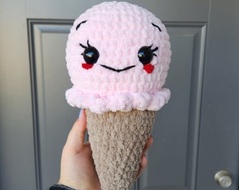 Strawberry Ice Cream Amigurumi | Food Crochet Plush | Handmade Toys