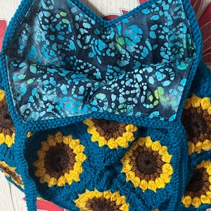 Sunflower crochet Tote bag