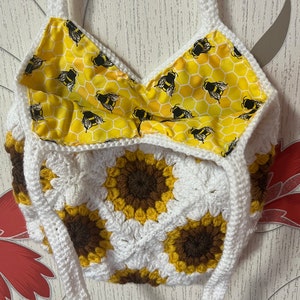 Sunflower crochet Tote bag