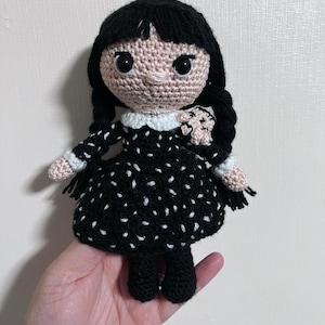 Wednesday Addams Crochet teddy