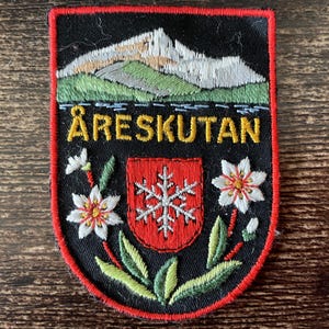 Vintage Ski Patch Åreskutan Sverige – Åre Mountain Ski Travel Souvenir (Sew-On)