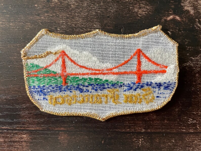 Toppa Patch Bandiera USA Americana California Stampata Su Supporto Ricamato, 5x8 Cm, Nera
