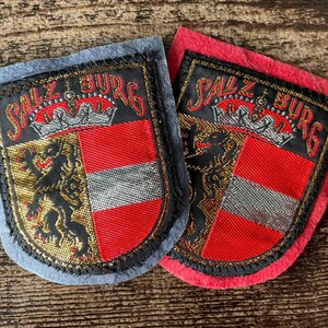 Patch vintage de Salzburgo, Áustria – Lembrança de viagem austríaca inspirada em A Noviça Rebelde (para costurar) Novo em folha