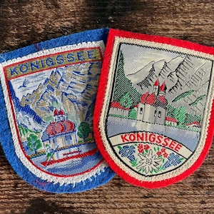 Vintage Patch Lake Konigssee Bavaria Germany Bavarian Alps Travel Accessories from Königssee Berchtesgaden