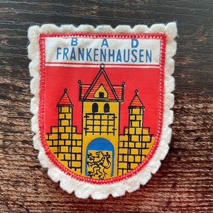 Vintage Patch Bad Frankenhausen GERMANY German Thuringia sew on applique embroidered Travel Souvenir Wanderlust Gift