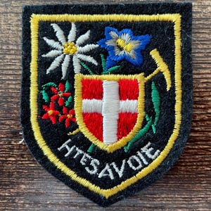 Vintage Patch Haute-Savoie France – French Alps Mont Blanc Ski Region Travel Souvenir (Sew-On)
