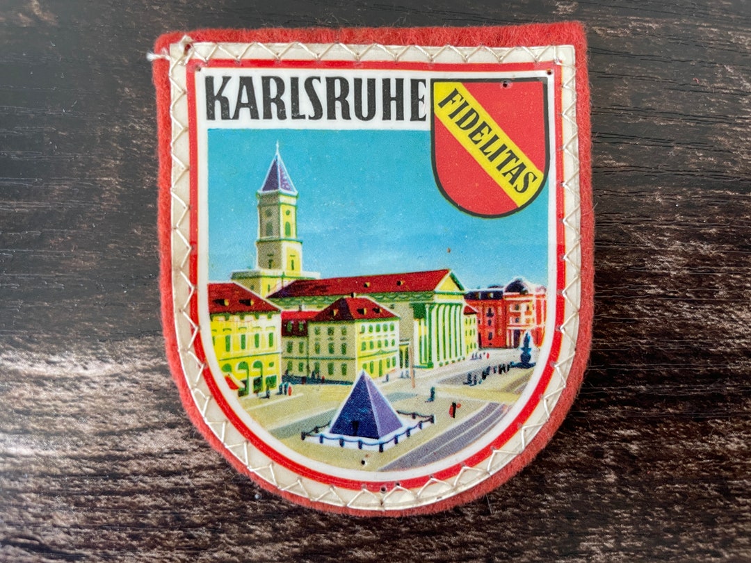 Toppa Karlsruhe Tradition 1894 bandiera bandiera patch 9 x 6 cm