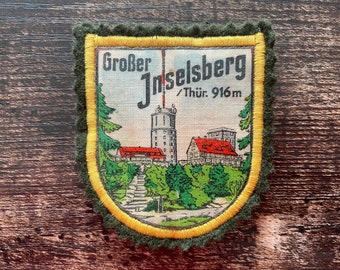 Vintage Patch Großer Josberg BAVARIAN Mountain Pfronten Germany sew on applique embroidered Travel Souvenir Accessory Wanderlust