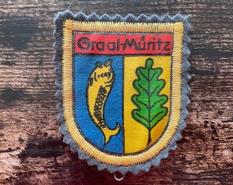 Vintage Patch Graal-Müritz GERMANY German Graal Muritz sew on applique embroidered Travel Souvenir Accessory Wanderlust