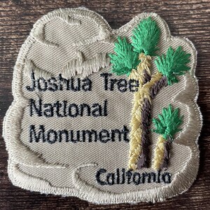 Vintage-Aufnäher aus den 1990er Jahren: Joshua-Tree-Nationalmonument, Kalifornien – Souvenir für Wüstenreisende (zum Aufbügeln)