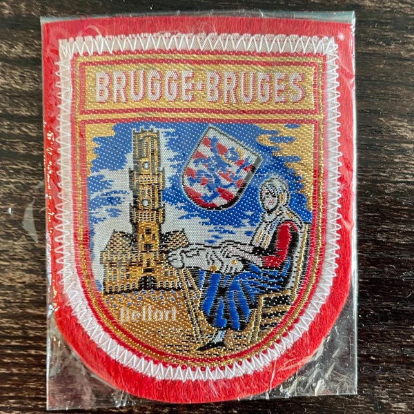 Vintage Patch Brugge Bruges Belgium – Belgian Medieval City Travel Souvenir (Sew-On)