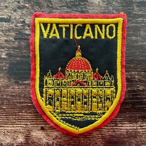 Vintage Patch Vatican ITALY Vaticano Italian Vatican City St. Peter&#39;s Basilica sew on applique patches embroidered Travel Souvenir