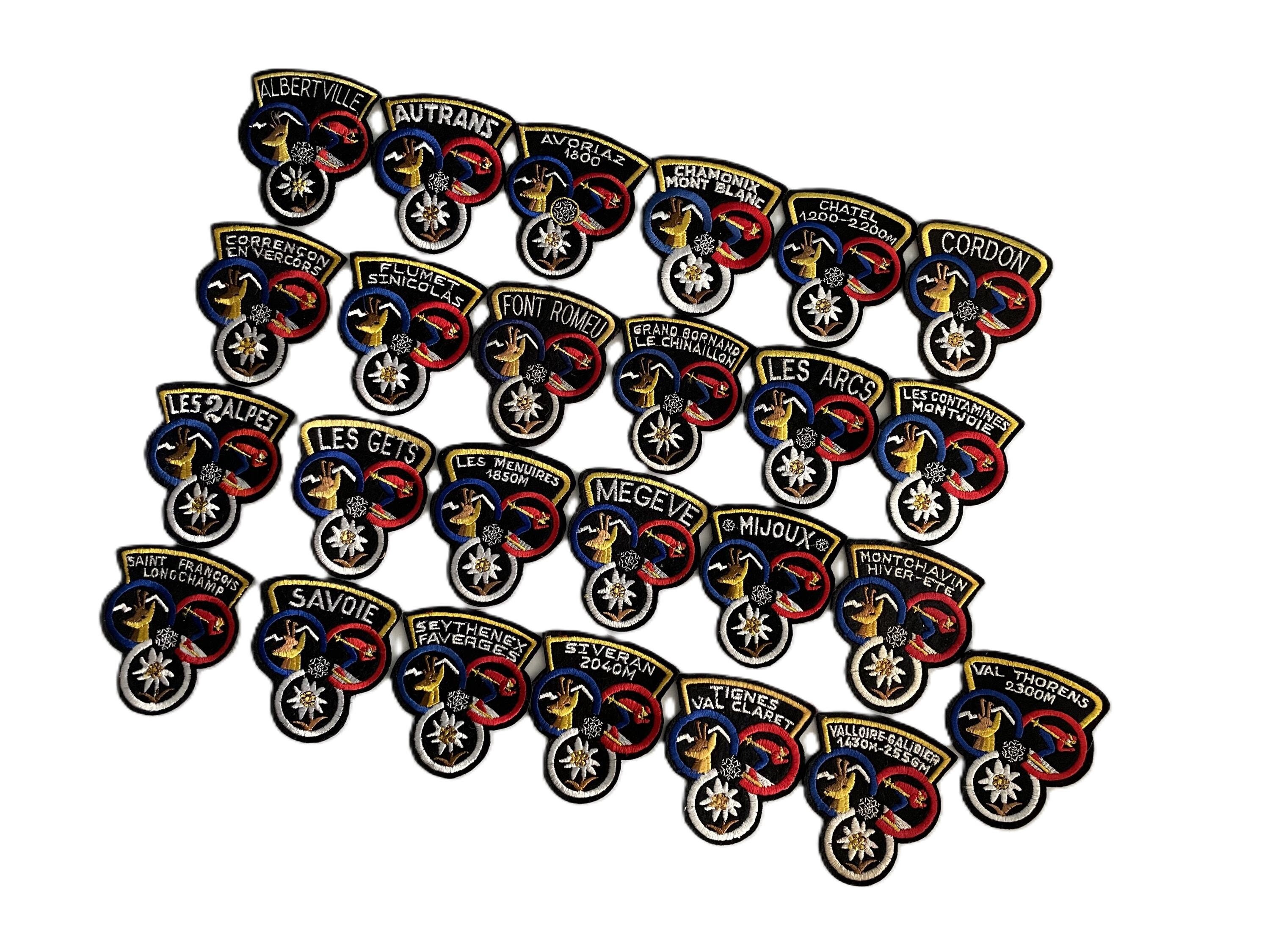 Patch écusson Tissu Vintage La Plagne – Ski Montagne – Fabriqué En France